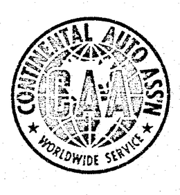 CONTINENTAL AUTO ASS'N WORLDWIDE SERVICE trademark