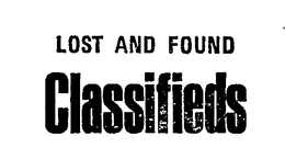 LOST AND FOUND CLASSIFIEDS trademark