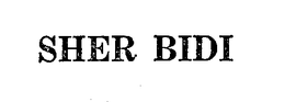 SHER BIDI trademark