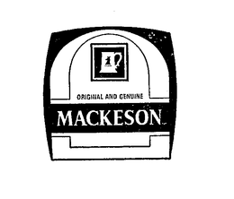 ORIGINAL AND GENUINE MACKESON trademark