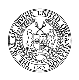 THE SEAL OF DIVINE UNITED ORGANIZATION WORK IS WORSHIP trademark