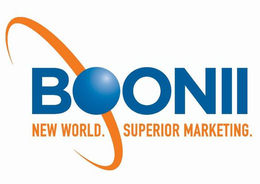 BOONII NEW WORLD. SUPERIOR MARKETING. trademark