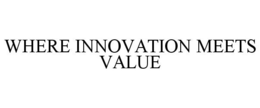 WHERE INNOVATION MEETS VALUE trademark