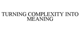 TURNING COMPLEXITY INTO MEANING trademark