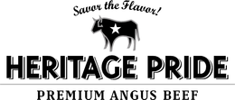 SAVOR THE FLAVOR! HERITAGE PRIDE PREMIUM ANGUS BEEF trademark