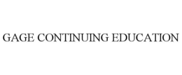 GAGE CONTINUING EDUCATION trademark