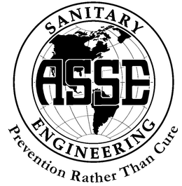 ASSE SANITARY ENGINEERING PREVENTION RATHER THAN CURE trademark