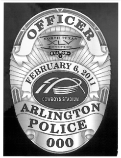 OFFICER NORTH TEXAS XLV FEBRUARY 6, 2001 COWBOYS STADIUM ARLINGTON POLICE trademark