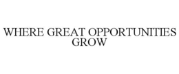 WHERE GREAT OPPORTUNITIES GROW trademark