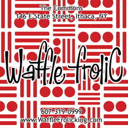 THE COMMONC 146 E STATE STREET, ITHACA, NY WAFFLE FROLIC 607-319-0999 WWW.WAFFLEFROLICKING.COM trademark