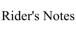RIDER'S NOTES trademark