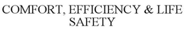 COMFORT, EFFICIENCY & LIFE SAFETY trademark