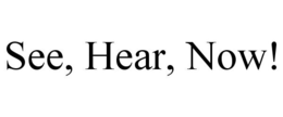 SEE, HEAR, NOW! trademark