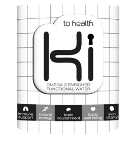 TO HEALTH KI OMEGA 3 ENRICHED FUNCTIONAL WATER IMMUNE SUPPORT NATURAL ENERGY BRAIN NOURISHMENT BODY WELL BEING SKIN VITALITY trademark
