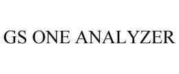 GS ONE ANALYZER trademark
