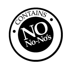 · CONTAINS · NO NO-NO'S trademark