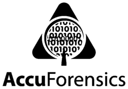 101010 0101010 01000001 10101010 1010101 ACCUFORENSICS trademark