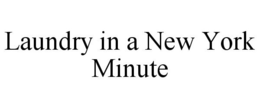 LAUNDRY IN A NEW YORK MINUTE trademark