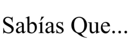SABÍAS QUE... trademark