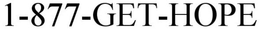 1-877-GET-HOPE trademark