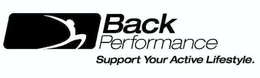 BACK PERFORMANCE SUPPORT YOUR ACTIVE LIFESTYLE. trademark