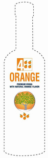 4 ORANGE PREMIUM VODKA WITH NATURAL ORANGE FLAVOR trademark