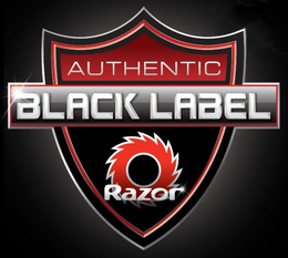 AUTHENTIC BLACK LABEL RAZOR trademark