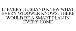 IF EVERY HUSBAND KNEW WHAT EVERY WIDOWER KNOWS, THERE WOULD BE A SMART PLAN IN EVERY HOME trademark