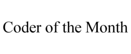 CODER OF THE MONTH trademark