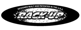 DESIGNED BUILT AND PATENTED IN THE U.S.A. RACK-UP trademark