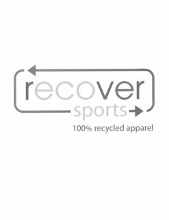 RECOVER SPORTS 100% RECYCLED APPAREL trademark