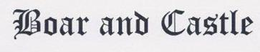 BOAR AND CASTLE trademark