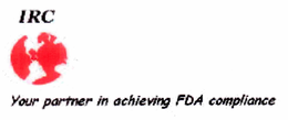 IRC YOUR PARTNER IN ACHIEVING FDA COMPLIANCE trademark