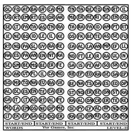START/END, OL, IE, SE, AL, LT, LT, ES, MS, LA, EM, PA, UT, LT, BA ID, MS, EN, SA, AS, EN, EV, NE, OR, RA, CA, AL, ME, KE, FE, ER, ER, TA, ND, BE, DI, ER, AL, EP, AL, DE, BE, PE, ER, ON, ID, IR, DA, AL, SE, MP, DE, ER, RT, SE, SK, ST, ER, RT, IN, OP, RA, US, RT, AL, GA, FO, NE, SM, OL, EK, PA, PA, TO, EM, RT, SL, PL, AS, UF, LE, BE, TE, KE, TN, NT, RA, OP, AR, RE, ND, PE, TN, OS, SA, ST, RA, RA, FT, NA, PY, HE, LA, ED, ON, TO, TE, AF, BE, RE, AM, RA, ES, AP, EN, EF, SA, TE, IL, FU, VE, RA, MO, SE, HA, SO, ME, RT, ND, AK, IT, AT, BO, BE, ES, EP, TA, AN, NA, OS, ES, VY, IL, RT, CA, IL, ER, CA, DO, RA, RA, VE, ME, ME, EA, RB, RA, TA, PK, IS, NO, VE, FA, LE, TS, LY, RI, AN, RA, CR, DN, AS, SO, ON, SO, PT, UL, ED, NO, OS, LL, EP, RE, WORDS, LEVEL-II, YUR GAMES, INC. trademark