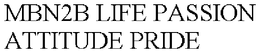 MBN2B LIFE PASSION ATTITUDE PRIDE trademark