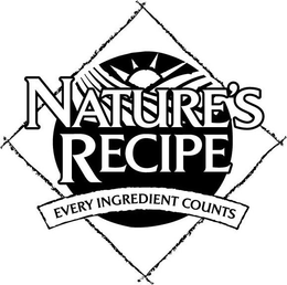 NATURE'S RECIPE EVERY INGREDIENT COUNTS trademark