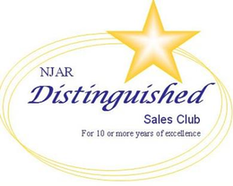 NJAR DISTINGUISHED SALES CLUB FOR 10 OR MORE YEARS OF EXCELLENCE trademark