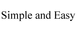 SIMPLE AND EASY trademark