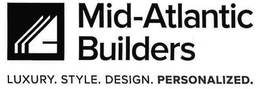 MID-ATLANTIC BUILDERS LUXURY. STYLE. DESIGN. PERSONALIZED. trademark