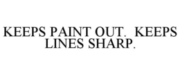 KEEPS PAINT OUT. KEEPS LINES SHARP. trademark