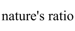 NATURE'S RATIO trademark