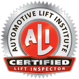 ALI AUTOMOTIVE LIFT INSTITUTE CERTIFIEDLIFT INSPECTOR trademark