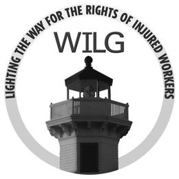 LIGHTING THE WAY FOR THE RIGHTS OF INJURED WORKERS WILG trademark