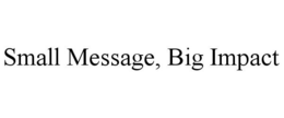 SMALL MESSAGE, BIG IMPACT trademark