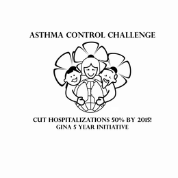 ASTHMA CONTROL CHALLENGE CUT HOSPITALIZATIONS 50% BY 2015! GINA 5 YEAR INITIATIVE trademark
