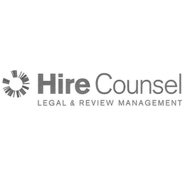 HIRE COUNSEL LEGAL & REVIEW MANAGEMENT trademark