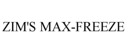ZIM'S MAX-FREEZE trademark