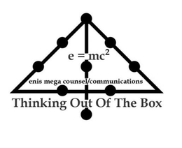 THINKING OUT OF THE BOX E = MC2 ENIS MEGA COUNSEL/COMMUNICATIONS trademark