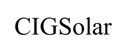 CIGSOLAR trademark