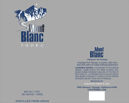 MONT BLANC VODKA trademark